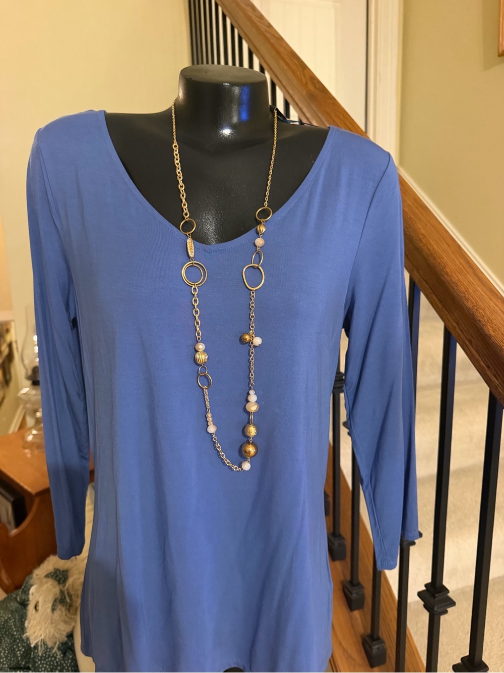 Paparazzi New “Too Haute to Handle” 21” Drop Necklace & Earrings Gold Tone